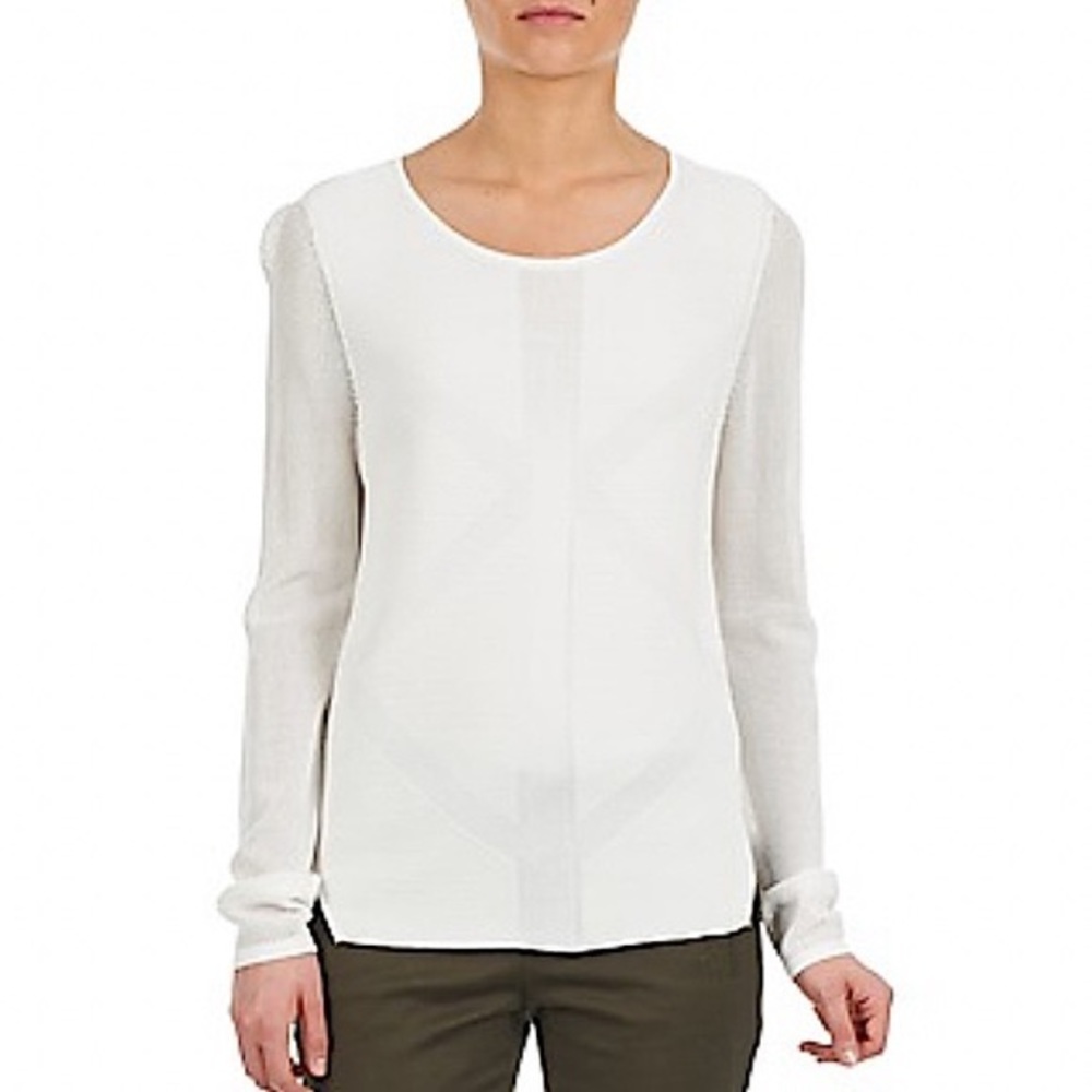 NWOT AMERICAN RETRO Gemma Sweater spring mesh white size 00 new without tags